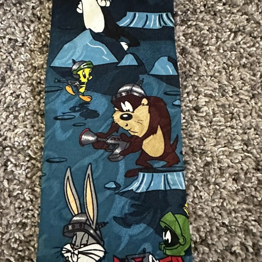 Looney Tunes vtg 90s 1996 Character Tie Marvin the Martian - Picture 2 of 7